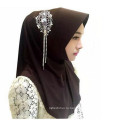 Замечательная ткань женщины леди мода мусульманский хиджаб шарф булавки брошь